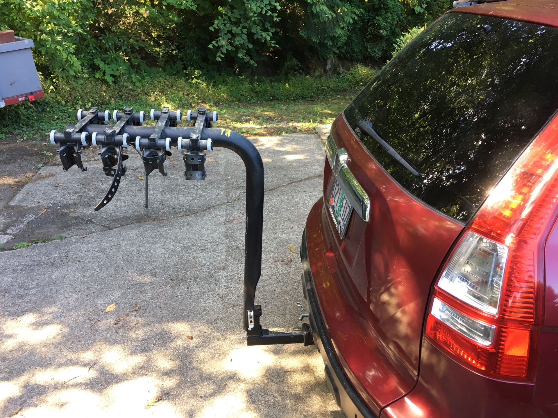 Bike rack for car trailer hitch.