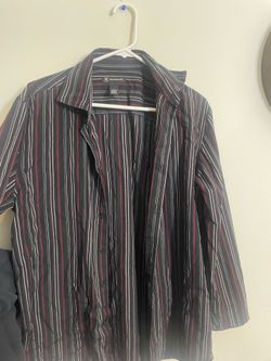 INC International Concepts Men’s Striped Button-Up Shirt Size Large