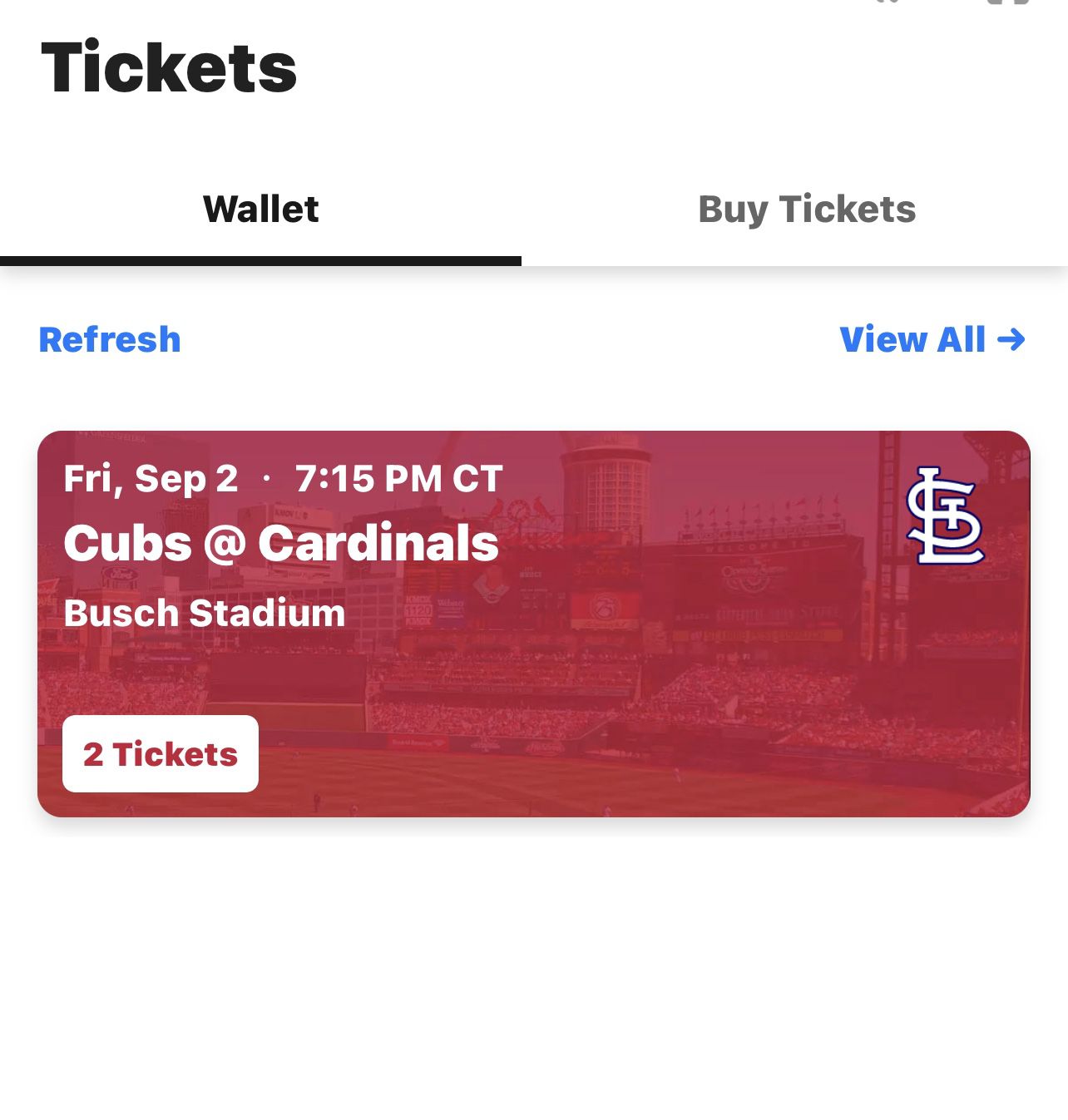 Cardinals vs. Cubs Tickets