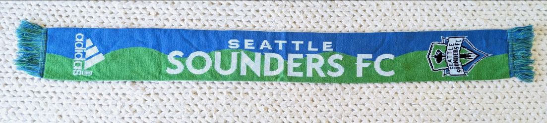 2018 Seattle Sounders FC Unisex Scarf MLS Soccer Adidas Alliance Member RARE