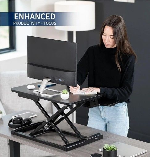 Vivo Black Compact Desk Riser