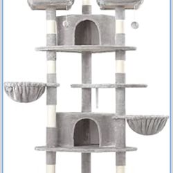 Large 73” Cat Tree Tower with Condos & Hanging Baskets