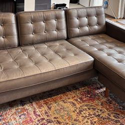 Section Vegan Leather Sofa