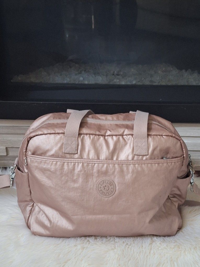 Kipling Popper Baby Bag Rose Gold Metallic