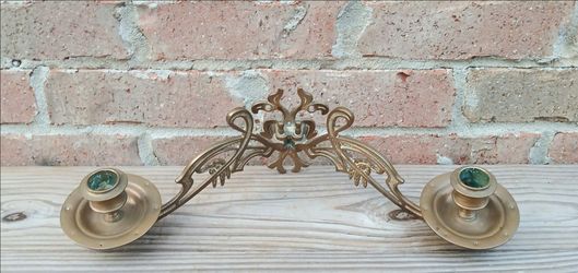 Vintage Brass Ornate Expandable Sconce