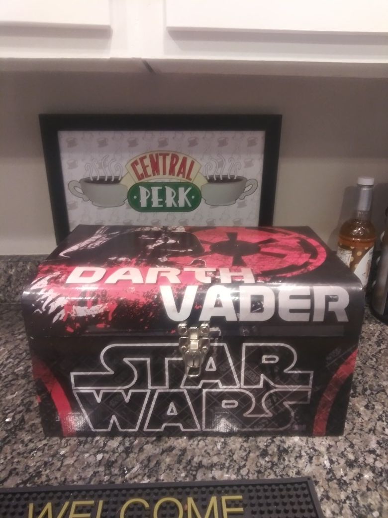 Darth Vader storage treasure set Star Wars Darth Vader storage treasure set Keepsake Box Great shape. 16x9"