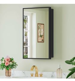 14" x 24" Framed Medicine Cabinet with Mirror