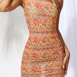 Sleeveless Sheer Mesh Cover Ups Bodycon Tank Dress Midi Club Dresses