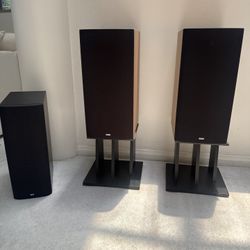 Bowers & Wilkins DM602 S3 Speakers  + Subwoofer + Cables