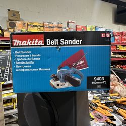 Makita 11 Amp 4 in. x 24 in. Corded Belt Sander with Abrasive Belt, 80G Belt and Dust Bag