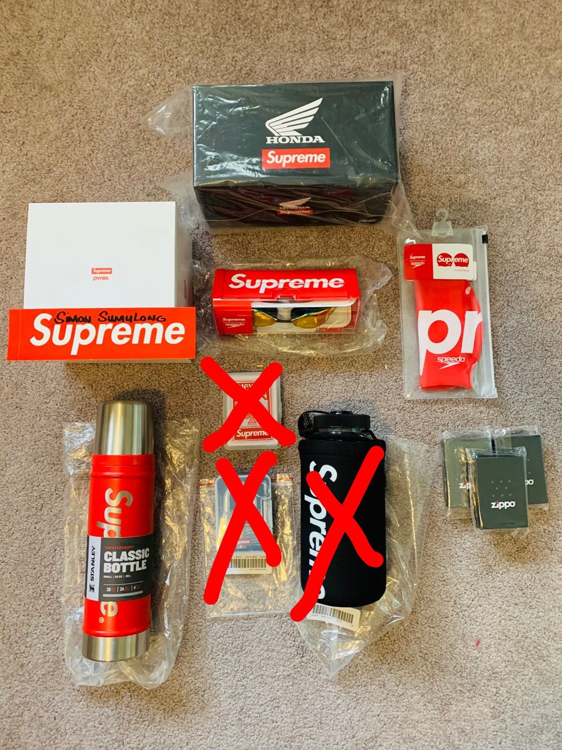 NEW Supreme accessories (stanley, zippo, pyrex, etc)