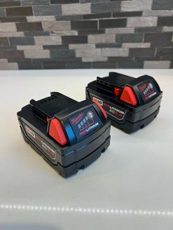 Milwaukee M18 battery 2 new for $110
