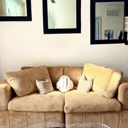 Yellow Corduroy Sofa (MUST GO ASAP).