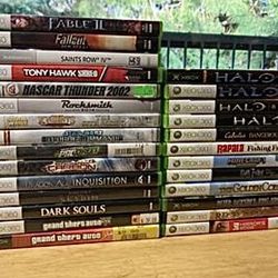 Xbox 360 games, movies & wired controllers