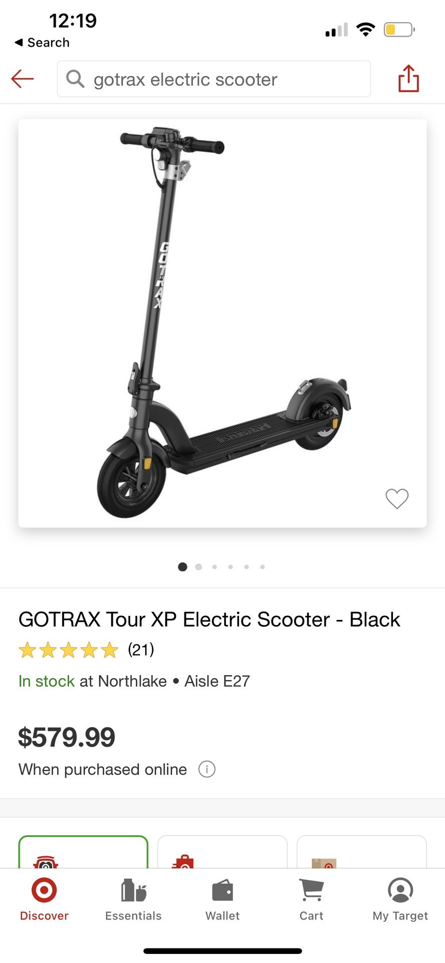 2023 GoTrax TOUR XP ELECTRIC SCOOTER