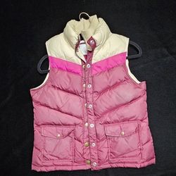 Y2K Old Navy Retro Vintage Chevron Down Puffer Vest