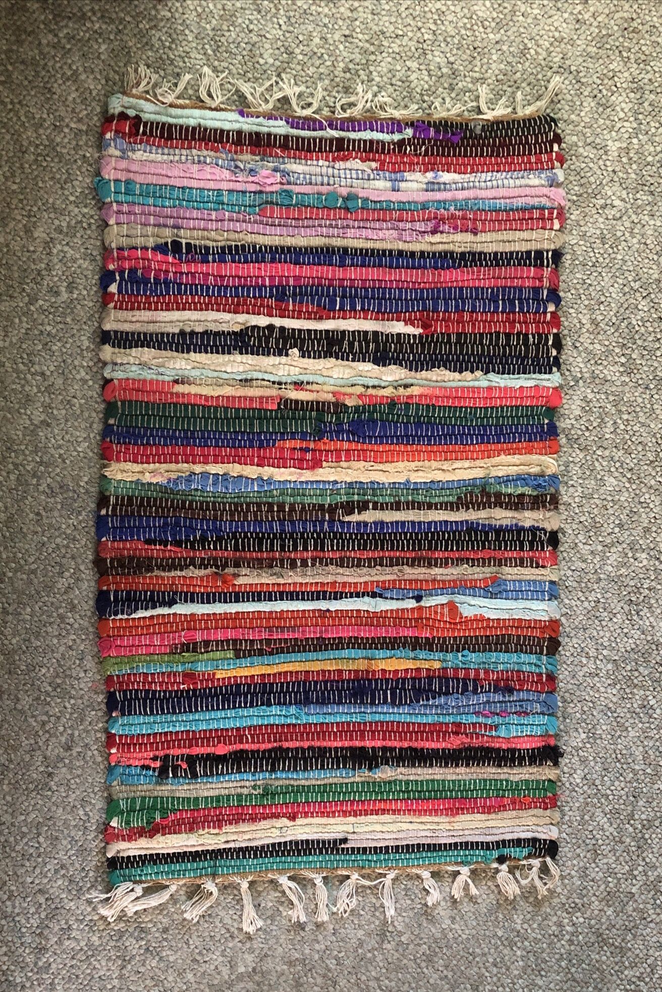 Multi Color Reversible Rag Rug