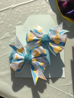 Girls Handmade Hair Bows- Moños De Niñas Para El Cabello Hechos A Mano. 
