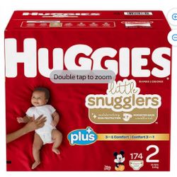 Huggies Size 2  174 Diapers 
