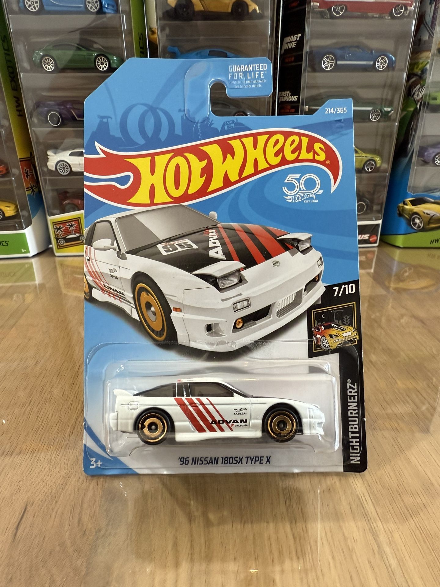 π―π΅ HOT WHEELS 2017 - White 1996 β96 Nissan 180SX Type X - Advan Drift Race Car - Nightburnerz 7/10 - 214/365π―π΅