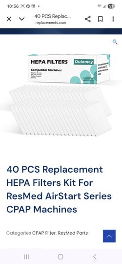 40 PCS Replacement Filters Kit, Ultra Premium Filter Supplies for ResMed, HEPA Filters Accessories for C-P-A-P Machine AirStart Series CPAP Machines R