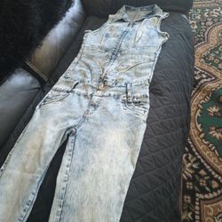 Embezzled Denim Romper