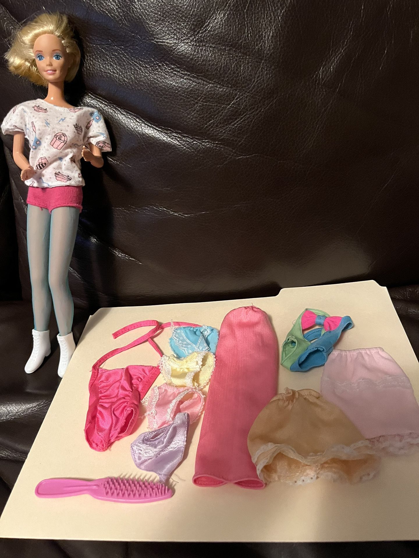 Vintage Barbie Doll And Clothes