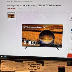 Westinghouse 50 inch Roku Smart TV UHDTV 