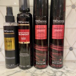 Tresemme Lamellar Spray Gloss Shine; Tresemme Whipped Shaping Mousse; Tresemme Anti-Frizz Hairspray