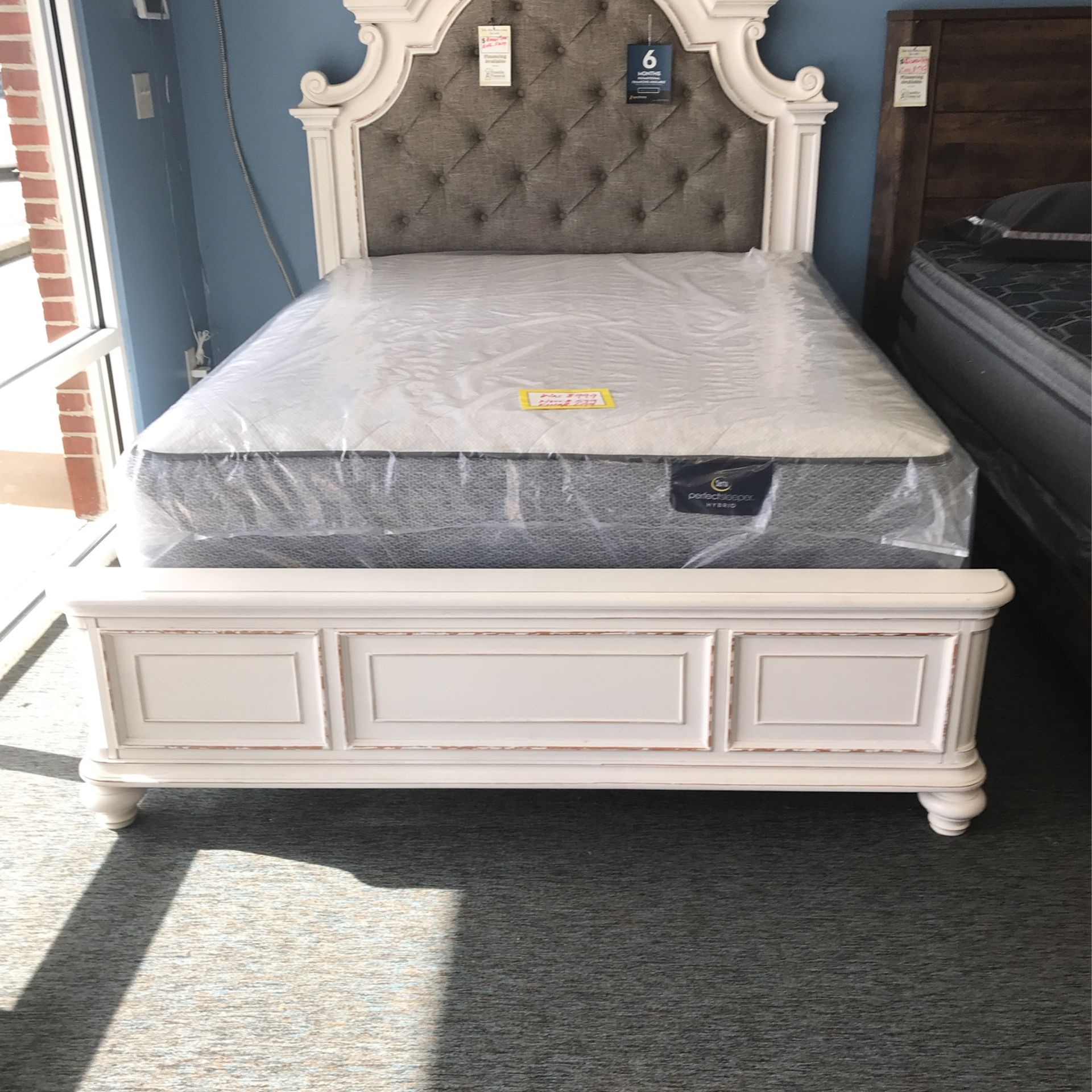 Queen Bed On Sale.49 Down,Get It Delivered.100 Days Same As Cash. for Sale in Bethlehem, GA