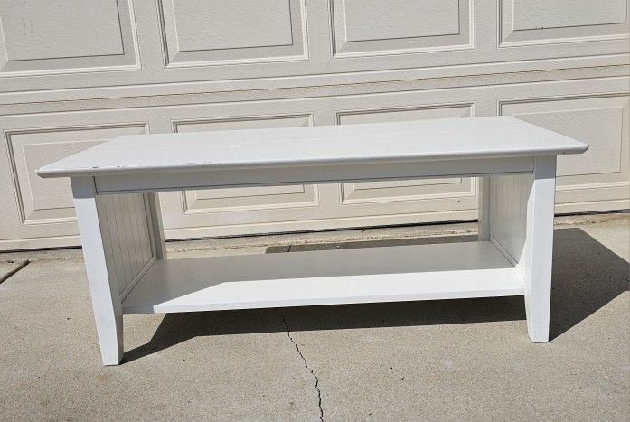 WHITE WOODEN TABLE