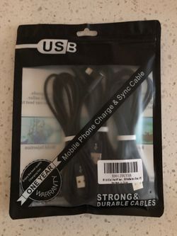(3) iPhone Charger Cables (6ft long, right angle)