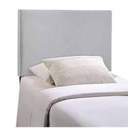 Twin Size Headboard grey Linen Fabric. Perfect For College Dorm