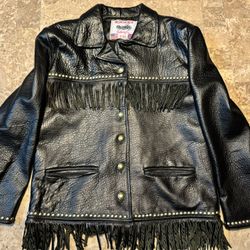 Vintage IRON HORSE BLACK LEATHER Small MOTORCYCLE JACKET FRINGE USA Rockabilly. Elevate your style with this vintage black leather motorcycle jacket b