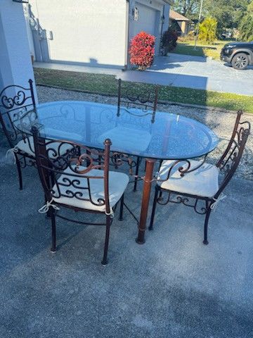 Oval Glass Dining Table