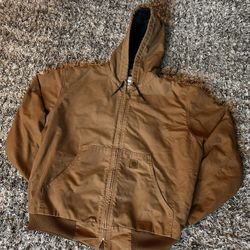 Vintage Carhartt Canvas Hooded Jacket Large