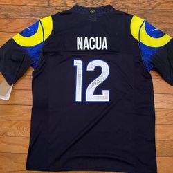 $50 Black Los Angeles Rams Jared verse, Adam’s, Nacua, Stafford jersey 