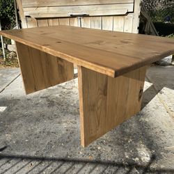 Modern Rustic Farmhouse Chic Solid Wood Dining Table With Bench