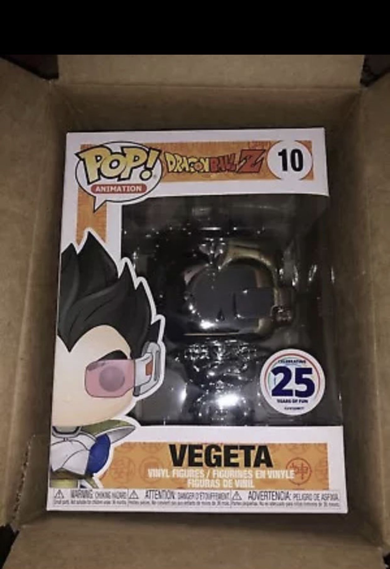 Vegeta chrome silver dragon ball z super new anniversary