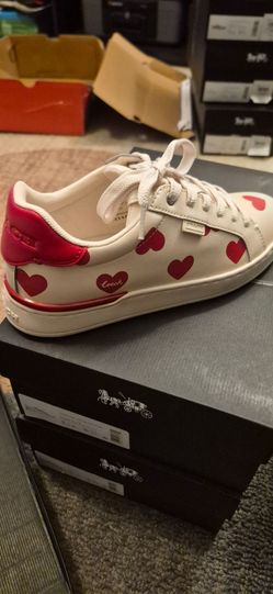 Coach Low-Top Sneakers with Heart Print