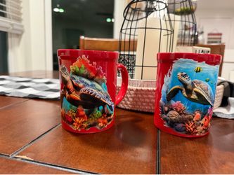 Set of 2 Sea turtle mugs
