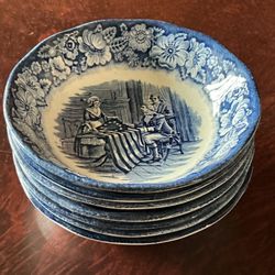 Liberty Blue Staffordshire Made In England Small Bowls