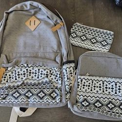 Backpack 3 Pc Set W/ Shoulder Bag And Pencil Bag