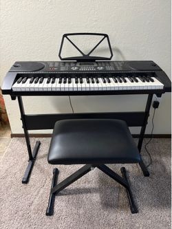 Electronic Keyboard with Stand & Bench