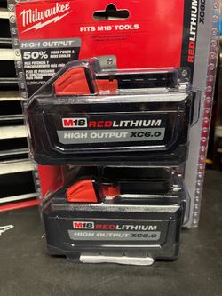MILWAUKEE M18 BATTERIES HIGH OUTPUT XC6.0   New (( read below))
