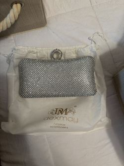 Silver Rhinestone Evening Bag