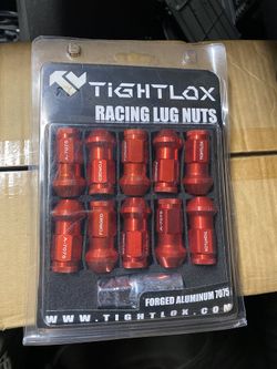 Brand New Anodized Red Open End Forged Aluminum M12 x 1.25 25 pcs per pack