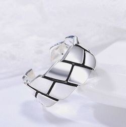Braided ring 925 stamped sterling silver