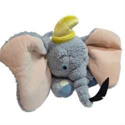Disney Parks Authentic Original Dumbo The Flying Elephant With Feather Plush 16"