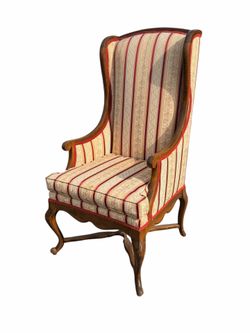 Traditional Wingback Fireside Accent Chair